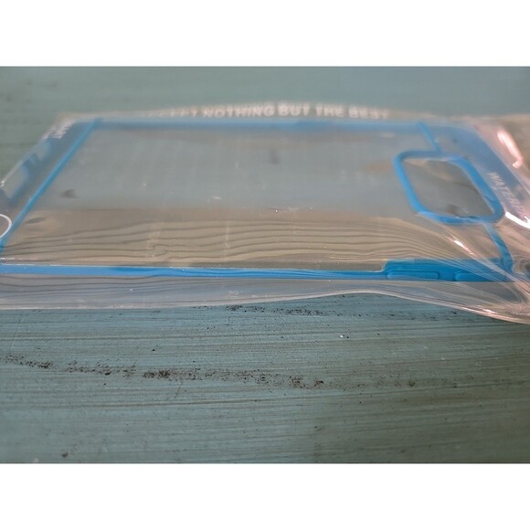 Protective Cover For Samsung Galaxy S6 Edge - Clear Blue Rim New Sealed - Picture 3 of 6